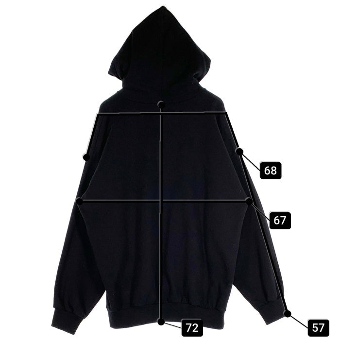 WTAPS ダブルタップス AW TEARY HOODY COTTON プルオーバー フーディー パーカー ブラック Size 04 福生店