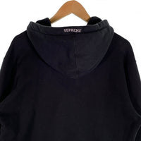 SUPREME シュプリーム 19AW NIKE ナイキ Leather Applique Hooded Sweatshirt レザーアップリケ プルオーバースウェットパーカー ブラック CK6225-010 Size M 福生店