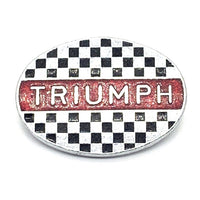 TRIUMPH トライアンフ ピンバッジ ピンズ オーバル型 チェッカーフラッグ AVIAKIT  福生店