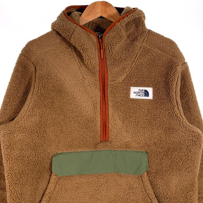 THE NORTH FACE ノースフェイス CAMPSHIRE PULLOVER HOODIE ハーフジップ フリースパーカー ブラウン NF0A33QV Size Ｌ 福生店