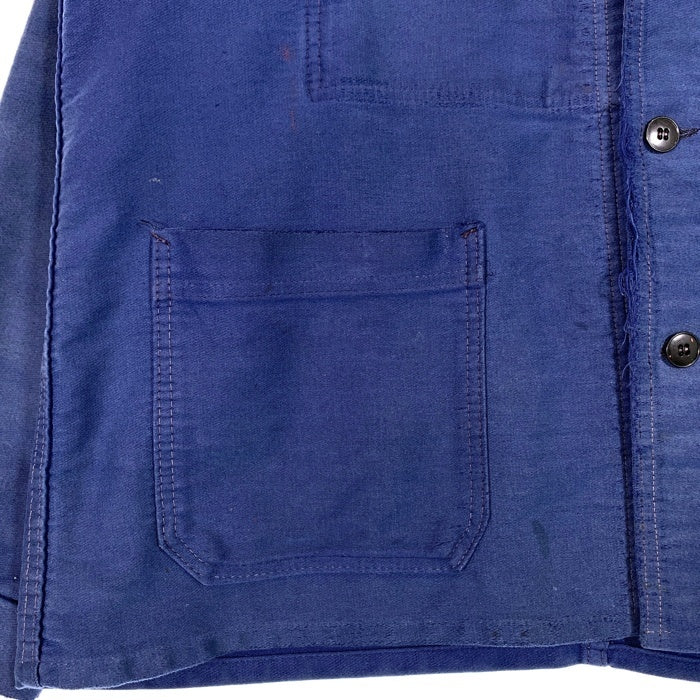 70's モールスキン French Work Jacket フレンチ ワーク ジャケット ブルー Size XL相当 福生店
