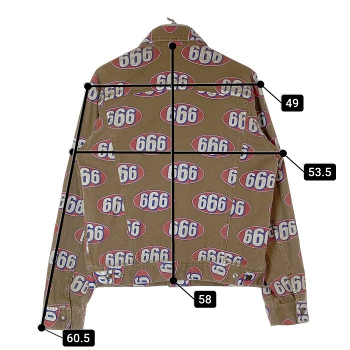 Supreme シュプリーム 17SS 666 Denim Trucker Jacket Gジャン 総柄 ブラウン sizeL 瑞穂店