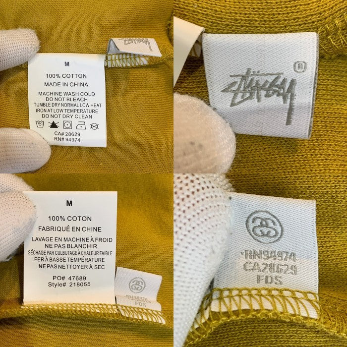 STUSSY ステューシー インサイドアウト ラグランスリーブ クルーネックスウェットトレーナー ゴールド 218055 Size M 福生店