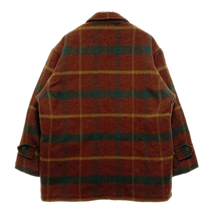 CHAPS RALPH LAUREN チャップスラルフローレン 80's チェック ウール 襟付きコート ブラウン sizeL 瑞穂店