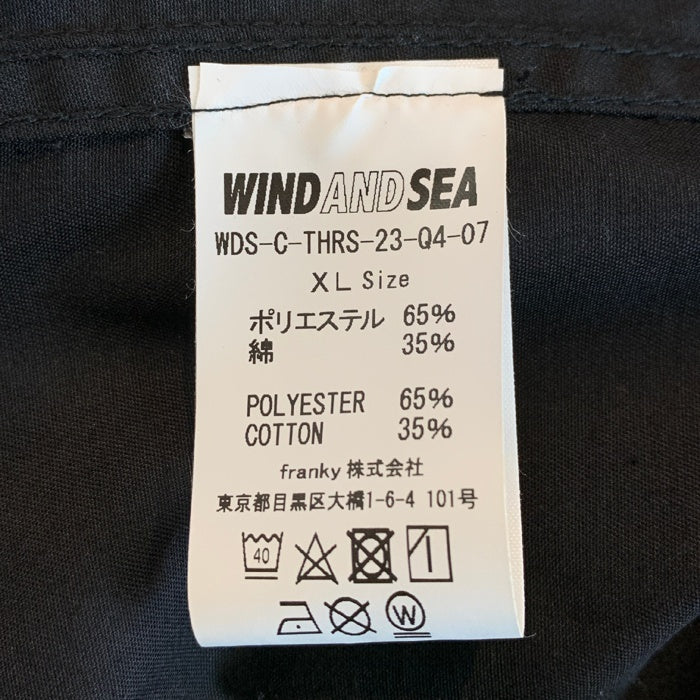 WIND AND SEA ウィンダンシー 23SS THRASHER スラッシャー プリント ワークシャツ ブラック 半袖 WDS-C-THRS-23-Q4-07 Size XL 福生店