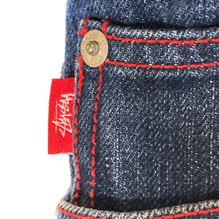 STUSSY ステューシー バックロゴ ショーンフォント デニム ショートパンツ インディゴ size34 瑞穂店