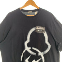 MONCLER GENIUS モンクレール ジーニアス FRAGMENT フラグメント MAGLIA T-SHIRT スプレープリント 半袖 Tシャツ ブラック F209U8C70710 8392B Size XL 福生店