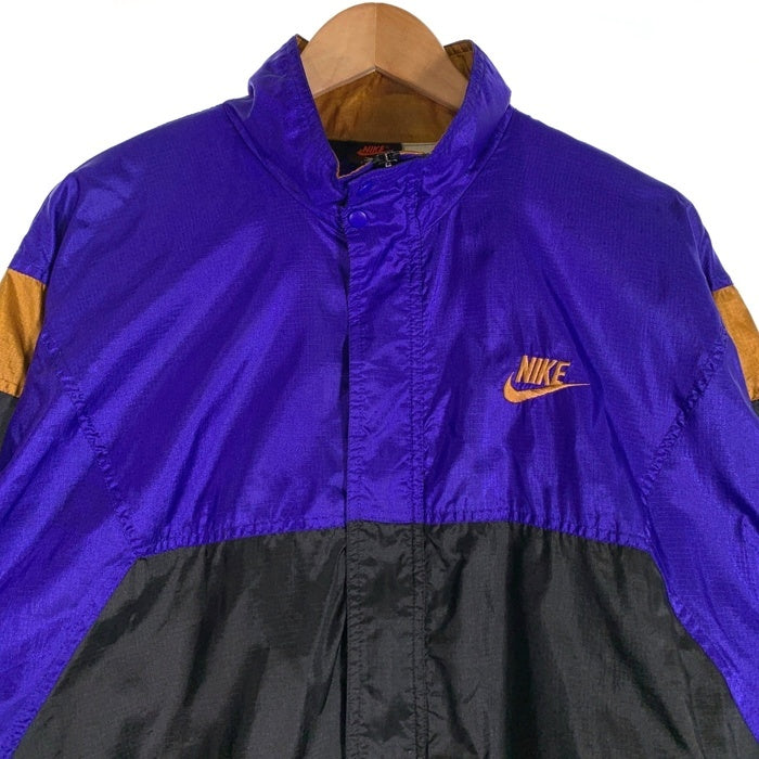90’s NIKE ナイキ CROSS TRAINING リップストップ ナイロンジャケット パープル ブラック Size M 相当 福生店