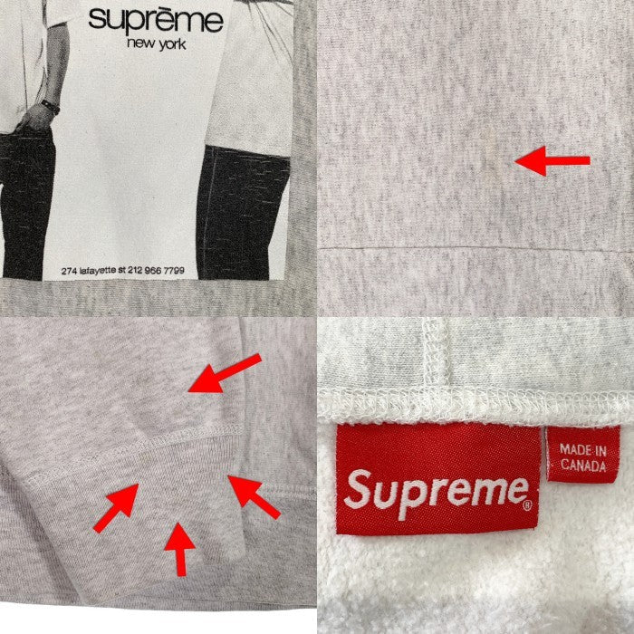 SUPREME シュプリーム 19SS Classic Ad Hooded Sweatshirt クラシックAD プルオーバースウェットパーカー グレー Size S 福生店