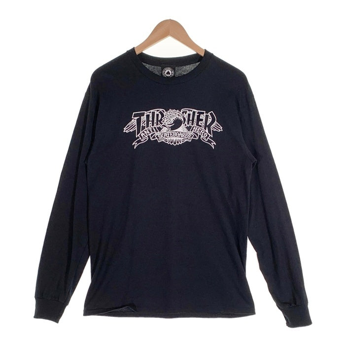 THRASHER スラッシャー ANTIHERO アンタイヒーロー ロンT ロングスリーブ 長袖 Tシャツ ブラック Size M 福生店