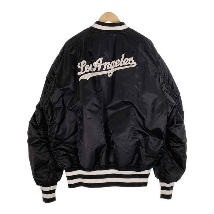 ALPHA アルファ New Era MLB LA Dodgers ニューエラ ロサンゼルスドジャース MA-1 フライトジャケット リバーシブル ブラック カモフラージュ Size 2XL 福生店