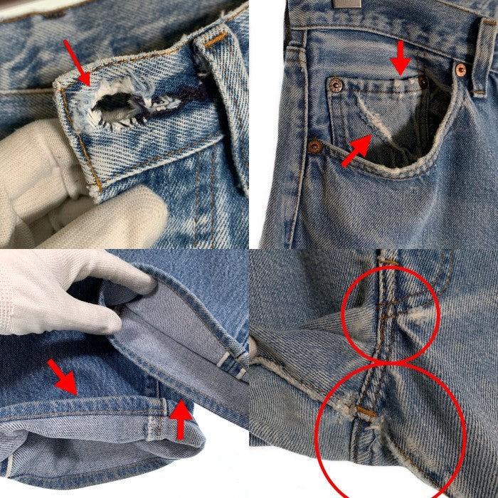 80's~ Levi's リーバイス 501 RED LINE テーパードデニムパンツ ジーンズ ライトブルー 赤耳 524 Size w78cm 福生店
