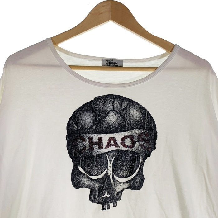 Vivienne Westwood MAN ヴィヴィアンウエストウッドマン CHAOS スカルプリントTシャツ ホワイト Size F 福生店