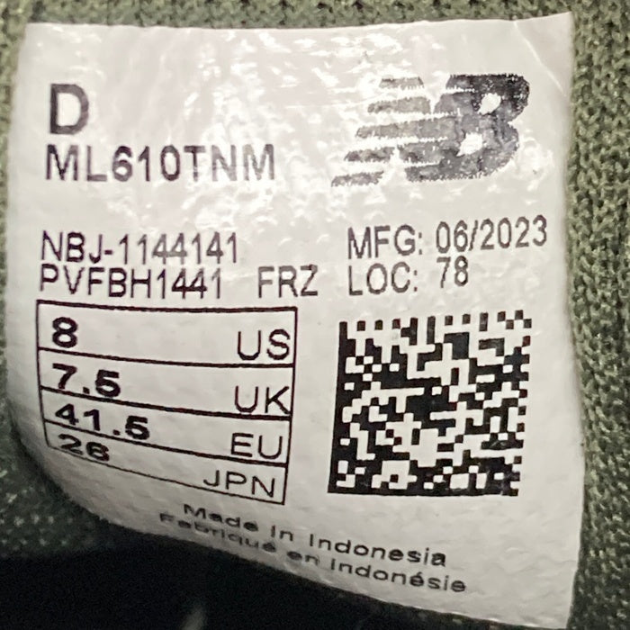 New Balance ニューバランス ML610TNM 610 Dark Camo スニーカー カーキ size26cm 瑞穂店