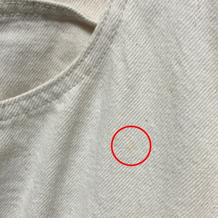 KENZO JEANS ケンゾージーンズ 北斎タグ メタルパッチ ボタンフライ デニムパンツ 生成り size79cm-① 瑞穂店