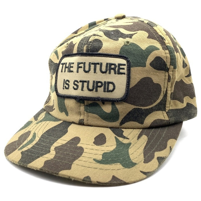 90's Jenny Holzer ジェニー・ホルツァー THE FUTURE IS STUPID ワッペン カモフラージュ スナップバックキャップ We Cover The World 福生店