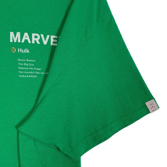 ATMOS LAB アトモスラボ MARVEL マーベル HULK ハルク プリントTシャツ グリーン Size XL 福生店