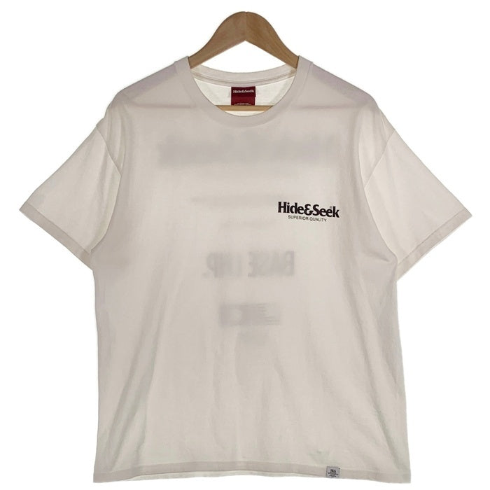 HIDE AND SEEK ハイドアンドシーク chemical conbination 30th S/S Tee 半袖 Tシャツ ホワイト H30th-060025 Size L 福生店