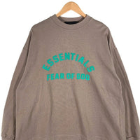 FOG ESSENTIALS エッセンシャルズ ラバーロゴプリント ロングスリーブTシャツ ピスタチオ 厚手 Size XXS 福生店