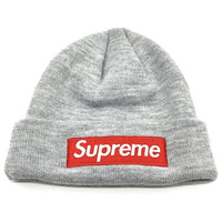 SUPREME シュプリーム 18AW New Era ニューエラ Box Logo Beanie ボックスロゴ ビーニー ニットキャップ グレー 福生店