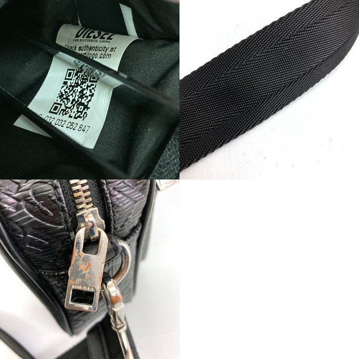 DIESEL ディーゼル モノグラム 型押し ショルダーバッグ ブラック 瑞穂店