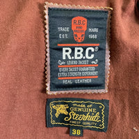R.B.C アールビーシー ステアハイド シングル ライダースジャケット ブラウン size38 瑞穂店