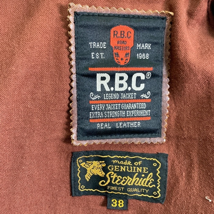 R.B.C アールビーシー ステアハイド シングル ライダースジャケット ブラウン size38 瑞穂店