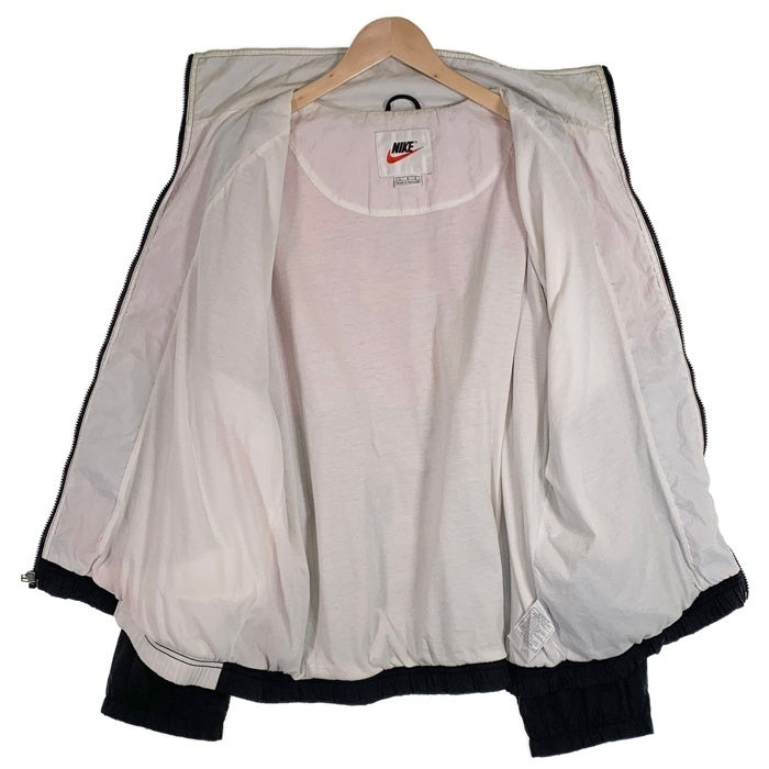 90’s NIKE ナイキ ナイロン トラックジャケット パネル ブラック レッド ホワイト Size L 福生店