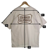 STANDARD CALIFORNIA スタンダードカリフォルニア ロゴプリントTシャツ 半袖 ホワイト Size XL 福生店