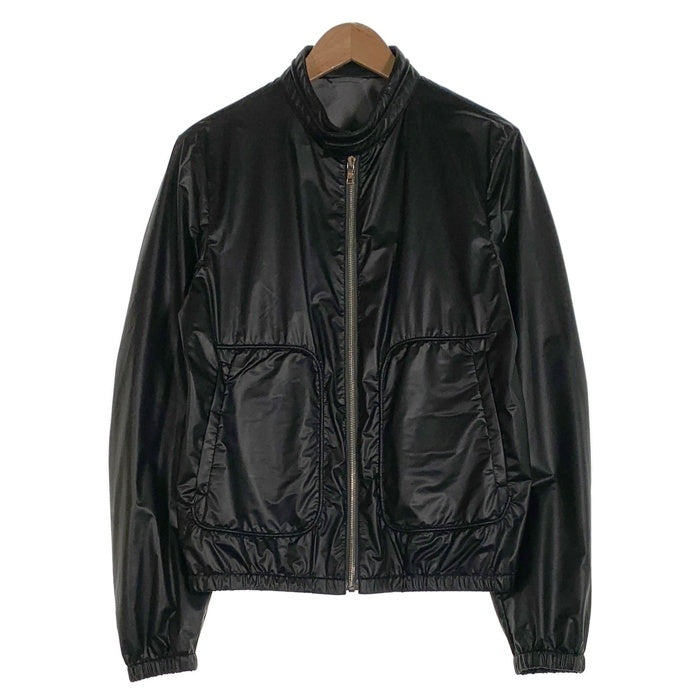PRADA SPORT プラダスポーツ バンドカラー ジップアップ ナイロンジャケット ポリウレタンコーティング ブラック SGH223 Size 48 福生店