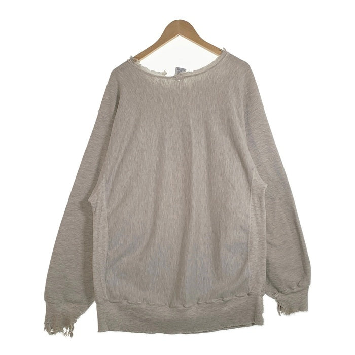 90's Champion チャンピオン リバースウィーブ クルーネックスウェットトレーナー XAVIER サテンワッペン オートミール ボロ Size XXL 福生店