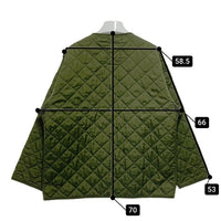 イギリス軍 ダブルボタン キルティング ライナージャケット オリーブ size170/112 瑞穂店