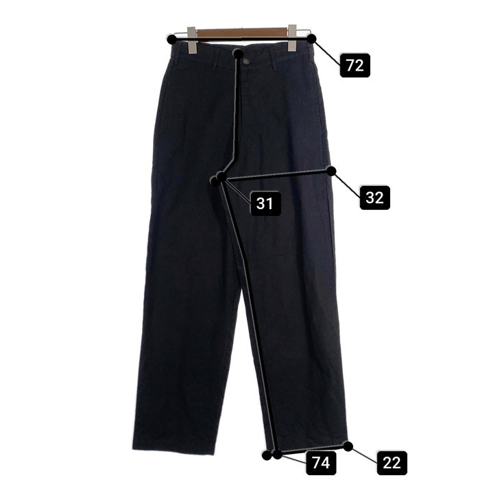 80-90's STUSSY ステューシー リネン コットン テーパードスラックス パンツ ブラック USA製 黒タグ Size 28 福生店