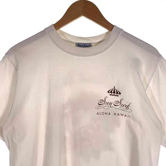 SUN SURF サンサーフ MICINTOSH UKULELE バックプリント 半袖 Tシャツ ホワイト USA製 Size S相当 福生店