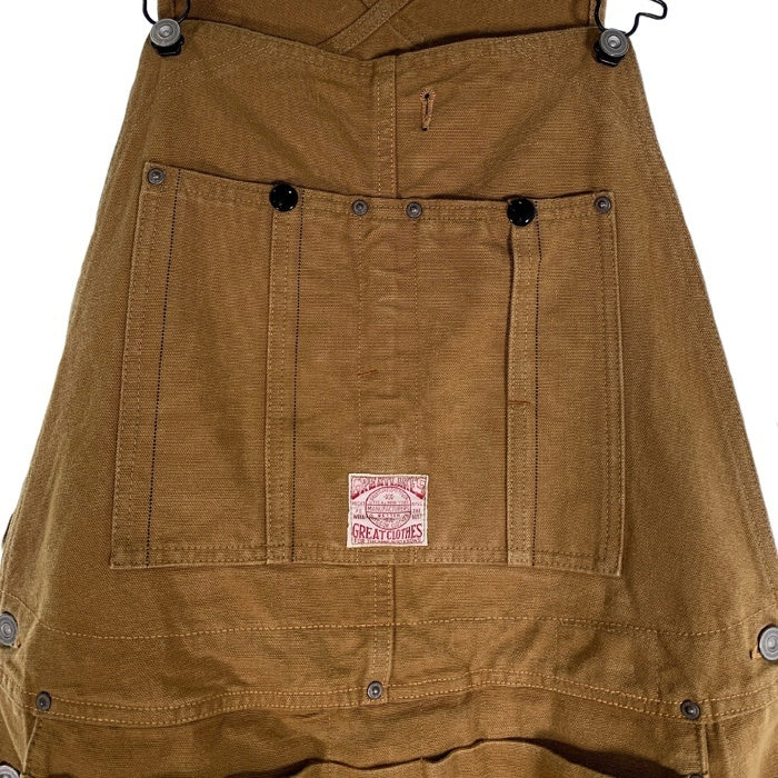 FREEWHEELERS フリーホイーラーズ GREAT LAKES WOODMAN BIB OVERALL ダック地 ビブ オーバーオール イエローブラウン Size 30-34 福生店