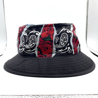 CHALLENGER チャレンジャー BROSH HOSOI BUCKET HAT コットン プリント バケットハット ブラック Size L (約60cm) 福生店