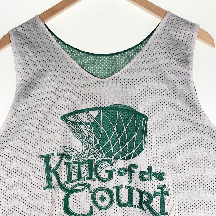 SAXON KING of the COURT バスケットボール バスケ タンクトップ ホワイト グリーン カナダ製 Size XL 福生店