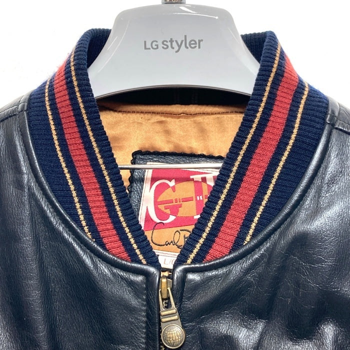 G-Ⅲ AND Carl Banks ジースリーアンドカールバンクス San Francisco 49ERS 刺繍 レザーブルゾン ブラック×レッド sizeL 瑞穂店