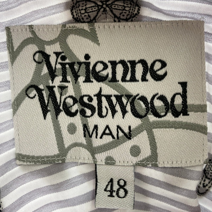 Vivienne Westwood MAN ヴィヴィアンウエストウッド マン オーブ総柄 長袖シャツ グレー size48 瑞穂店