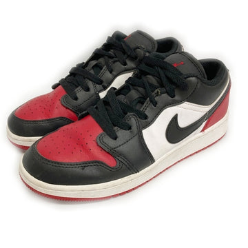 NIKE ナイキ 553560-161 GS Air Jordan 1 Low Bred Toe スニーカー ブラックxレッド size23.5cm 瑞穂店