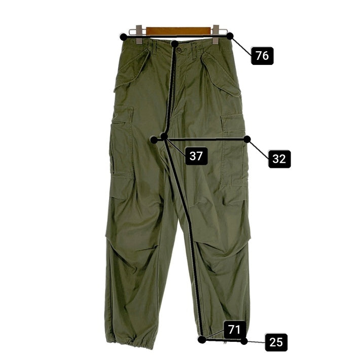 70's U.S.ARMY 米軍 M-65 フィールドカーゴパンツ オリーブ 8415-00-782-2951 SERVALジップ 76年会計 Size S-R 福生店