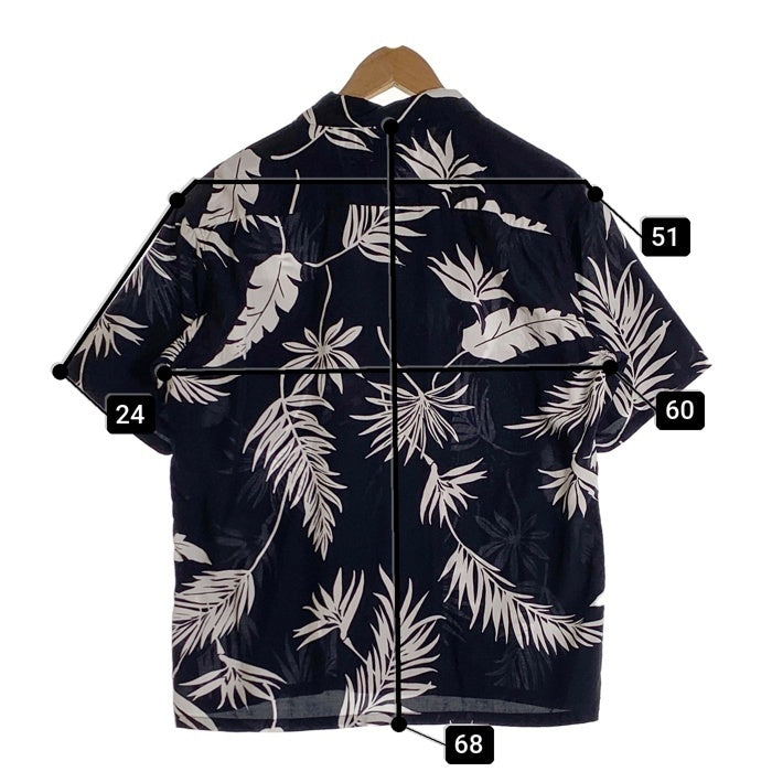 RATS ラッツ 25SS ALOHA S/S SHIRT アロハシャツ 半袖 ネイビー コットン レーヨン 25’RS-0507 Size M 福生店