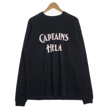 CAPTAINS HELM キャプテンズヘルム NEW STANDARD LOGO L/S TEE ロゴプリント ロングスリーブTシャツ ブラック CH24-SP-T01 Size L 福生店