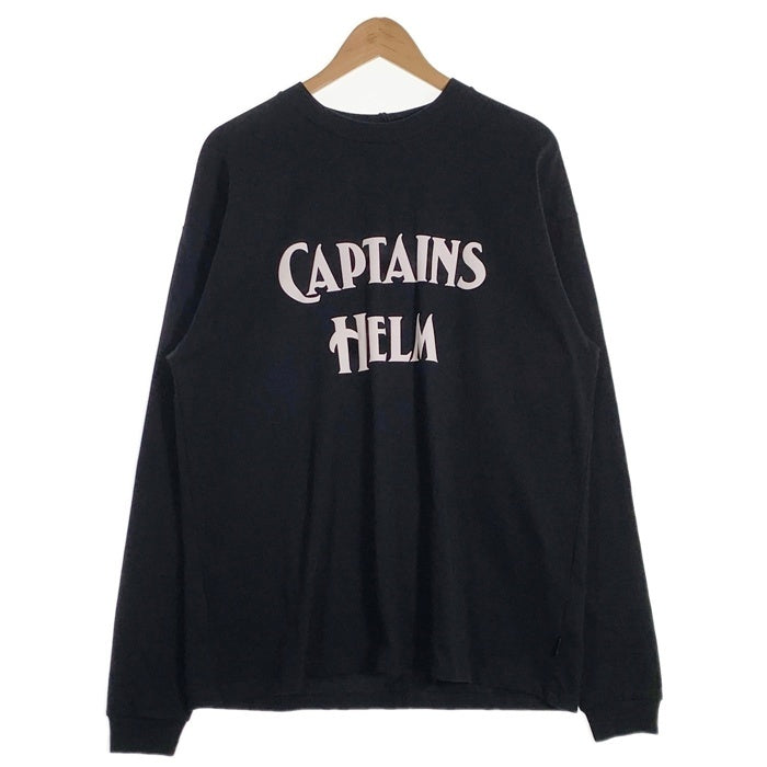 CAPTAINS HELM キャプテンズヘルム NEW STANDARD LOGO L/S TEE ロゴプリント ロングスリーブTシャツ ブラック CH24-SP-T01 Size L 福生店