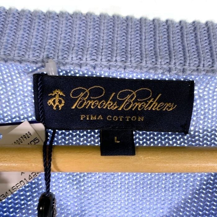 Brooks Brothers ブルックスブラザース PIMA COTTON  Vネック コットンニットセーター ライトブルー Size L 福生店