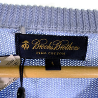Brooks Brothers ブルックスブラザース PIMA COTTON  Vネック コットンニットセーター ライトブルー Size L 福生店