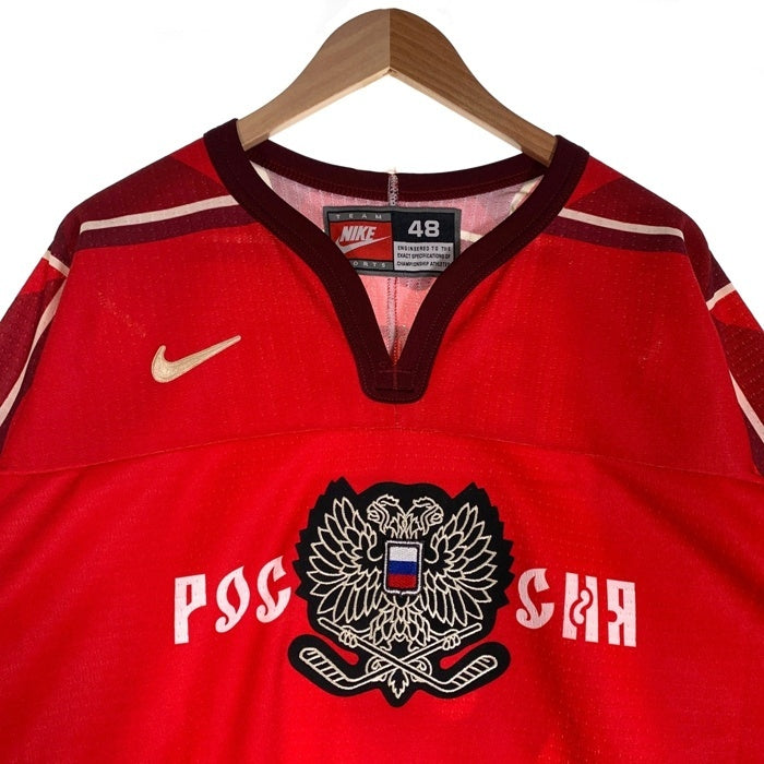 90's NIKE ナイキ ロシア 長野 オリンピック 長袖 ホッケーシャツ レッド Size48 福生店