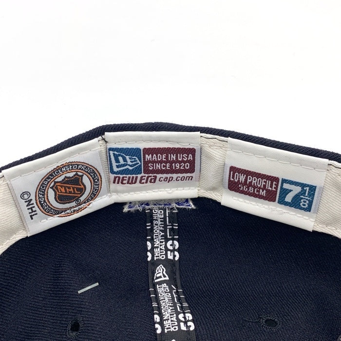 90's New Era ニューエラ NHL ニューヨーク・レンジャース RANGERS LIBERTY 59FIFTY ベースボールキャップ ネイビー ウール USA製 Size 7 1/8 (56.8cm) 福生店