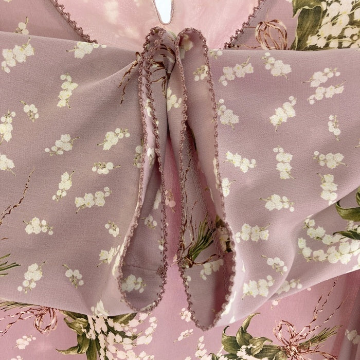 KANEKO ISAO カネコイサオ 花柄ロングワンピース パープル size