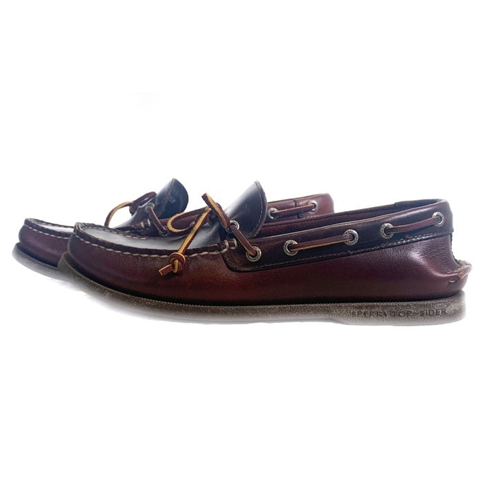 SPERRY TOP-SIDER スペリー トップサイダー 革靴 レザー デッキシューズ ブラウン 1550748 Size 8.5 福生店